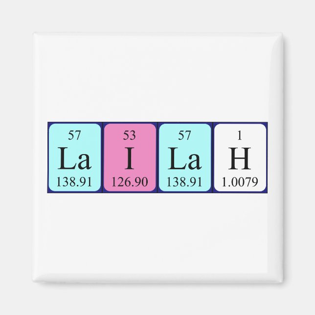 Lailah periodic table name magnet (Front)