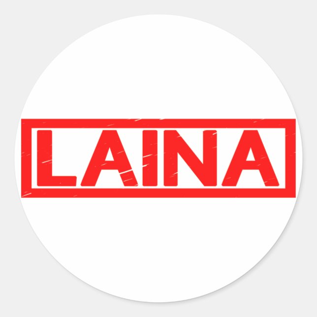 Laina Stamp Classic Round Sticker (Front)