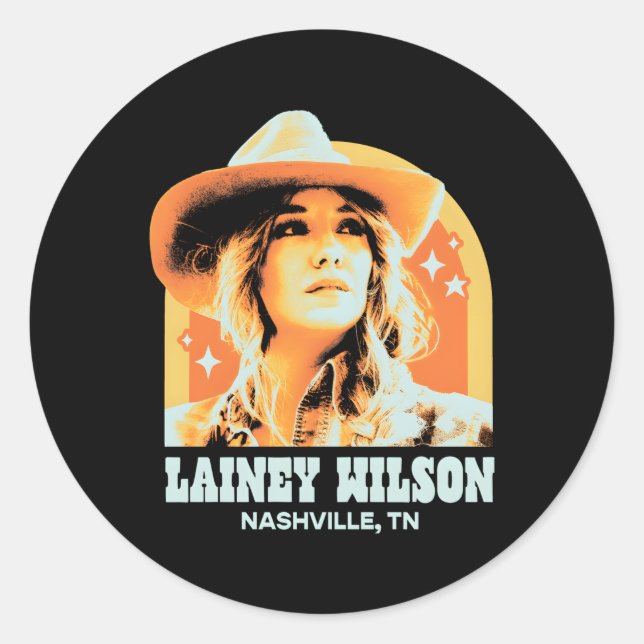 Lainey Wilson Nashville Classic Round Sticker (Front)