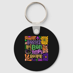 Laissez Bon Temps Rouler New Orleans Boho Mardi Gr Key Ring