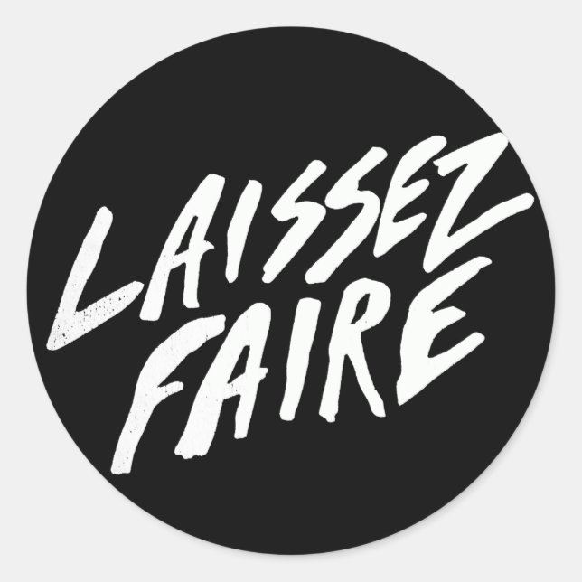LAISSEZ FAIRE CLASSIC ROUND STICKER (Front)