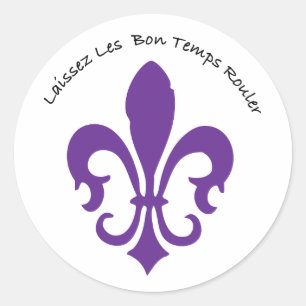 Laissez les bon temps rouler classic round sticker