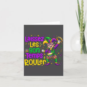 Laissez Les Bon Temps Rouler Matching Mardi Gras P Card