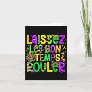 Laissez Les Bon Temps Rouler Matching Mardi Gras P Card