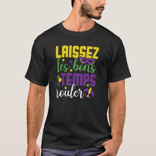 Laissez Les Bons Temps Rouler boys mardi gras T-Shirt (Front)