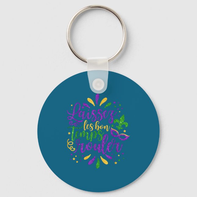 Laissez Les Bons Temps Rouler Mardi Gras 2026 Carn Key Ring (Front)
