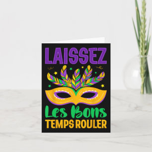 Laissez Les Bons Temps Rouler Mardi Gras Parade Ca Card