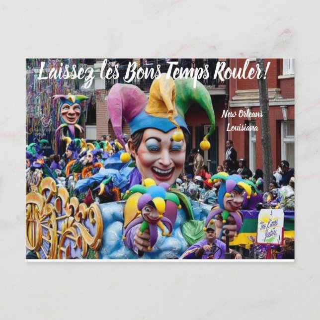 Laissez les Bons Temps Rouler Postcard (Front)