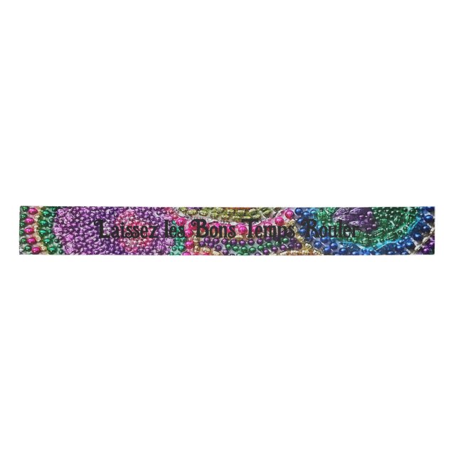 Laissez les Bons Temps Rouler Rainbow Ribbon Satin Ribbon (Front)