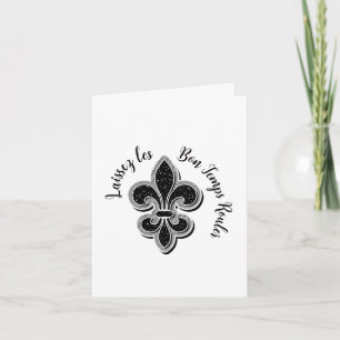 Laissez Mardi Gras Fleur De Lis Greeting Card