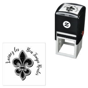 Laissez Mardi Gras Fleur De Lis T-Shirt Self-inking Stamp