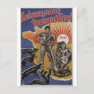Laissez-nous Propaganda Poster Postcard