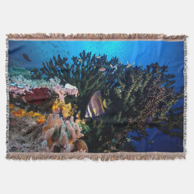 Laja Ampat Underwater 4 Throw Blanket (Front)