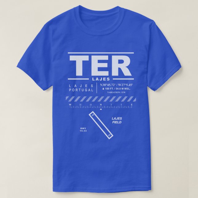 Lajes Airport / Lajes Field TER T-Shirt (Design Front)