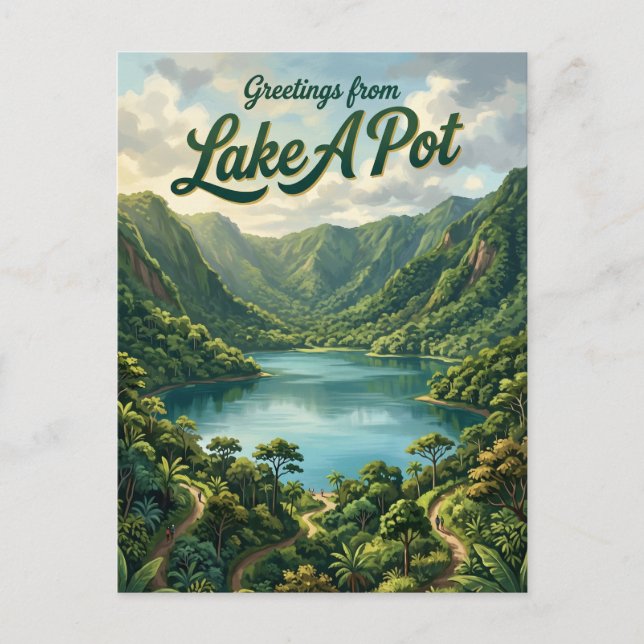 Lake A Pot Equatorial Guinea Postcard (Front)