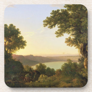 Lake Albano, Italy, 1777 (oil on canvas) Coaster