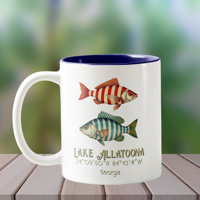 Lake Allatoona Florida fish  Two-Tone Coffee Mug (Creator Uploaded)
