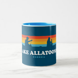 Lake Allatoona Georgia Canoe Two-Tone Coffee Mug