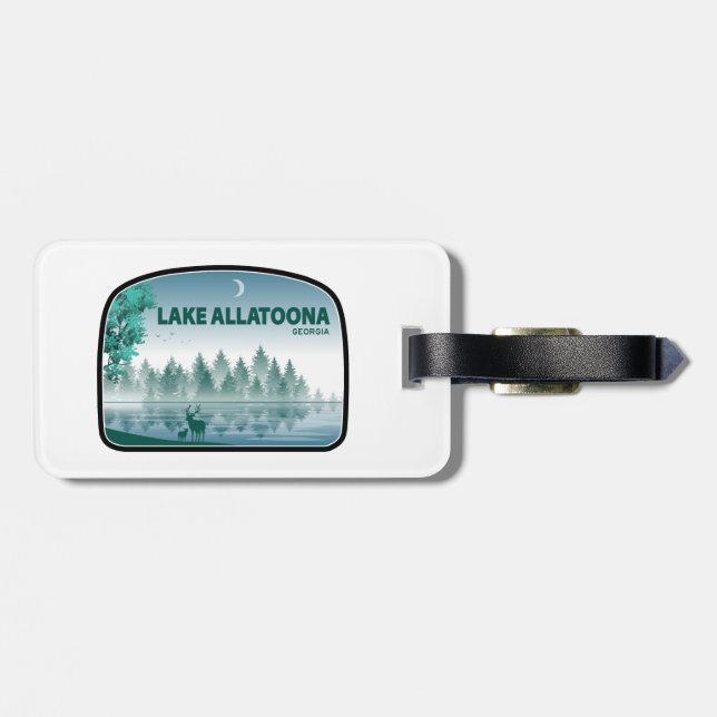 Lake Allatoona Georgia Deer Luggage Tag (Back Horizontal)