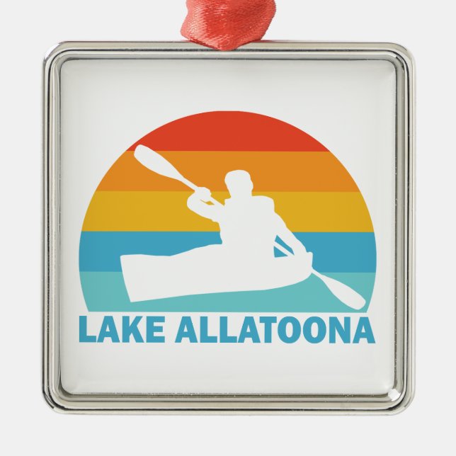 Lake Allatoona Georgia Kayak Metal Ornament (Front)