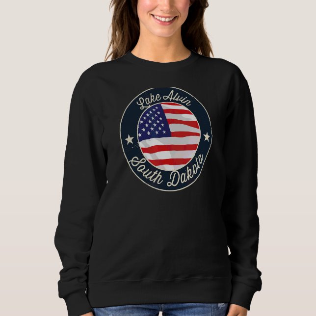 Lake Alvin  Patriotic South Dakota Souvenir Sweatshirt (Front)