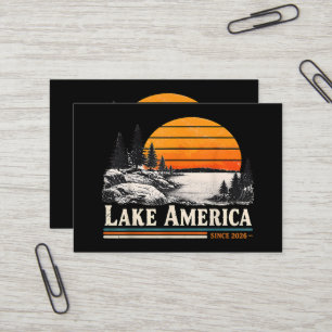 Lake America 2026 Vintage Business Card