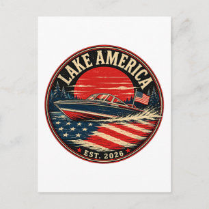 Lake America est 2026 political humour Postcard