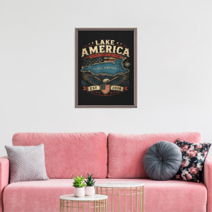 Lake America USA Previously Funny Patriotic Canvas Print