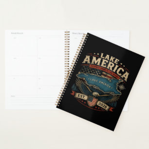 Lake America USA Previously Funny Patriotic Planner