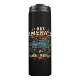 Lake America USA Previously Funny Patriotic Thermal Tumbler