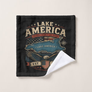 Lake America USA Previously Funny Patriotic Wash Cloth