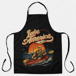 Lake America USA Previously Patriotic Vintage Apron