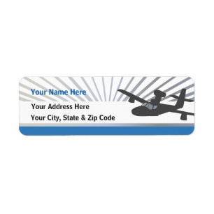 Lake Amphib Aviation Return Address Label
