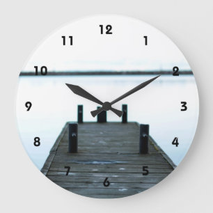 lake and deck . Kingston, Ontario, Canada Large Clock