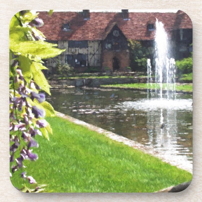 Lake and Fountain at RHS Wisley Coaster (Front)