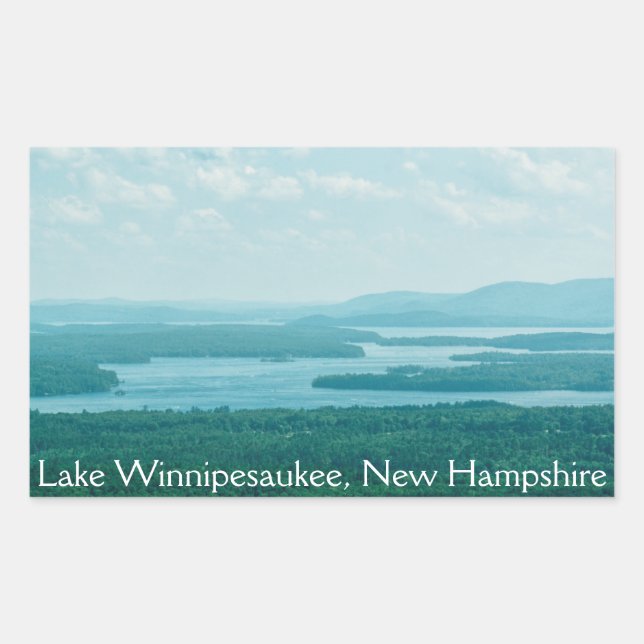 Lake and Mountain View Rectangular Sticker (Front)