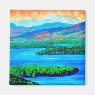 Lake and mountains magnet - Lake Winnipesaukee 
