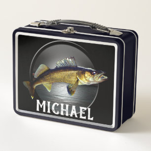Lake and Walleye Pike Metal Lunch Box