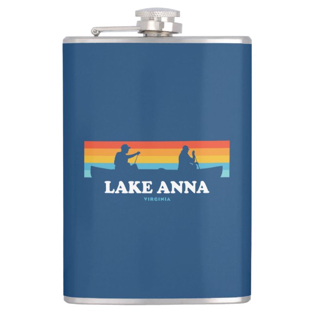 Lake Anna Virginia Canoe Hip Flask (Front)