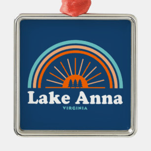 Lake Anna Virginia Rainbow Metal Ornament