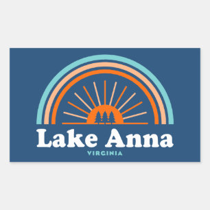 Lake Anna Virginia Rainbow Rectangular Sticker