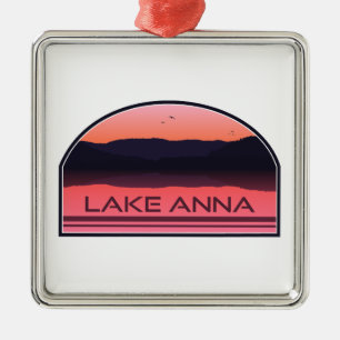 Lake Anna Virginia Red Sunrise Metal Ornament