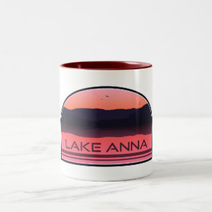 Lake Anna Virginia Red Sunrise Two-Tone Coffee Mug
