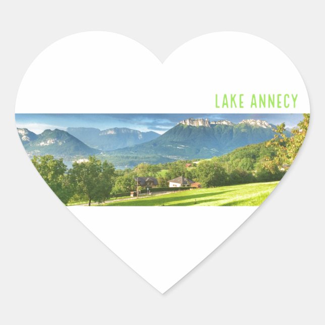 Lake Annecy Stickers (heart) (Front)