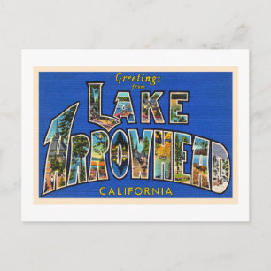 Lake Arrowhead California CA Large Letter Postcard