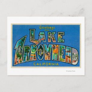 Lake Arrowhead, California - Large Letter Scenes Postcard