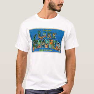 Lake Arrowhead, California - Large Letter Scenes T-Shirt