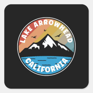 Lake Arrowhead - California Vintage Square Sticker