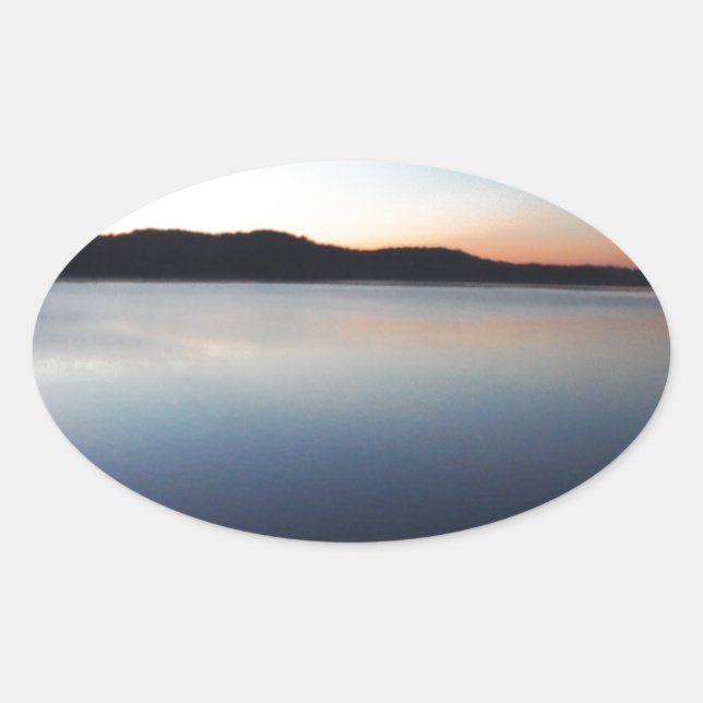 Lake Arrowhead sunset Oval Sticker (Front)
