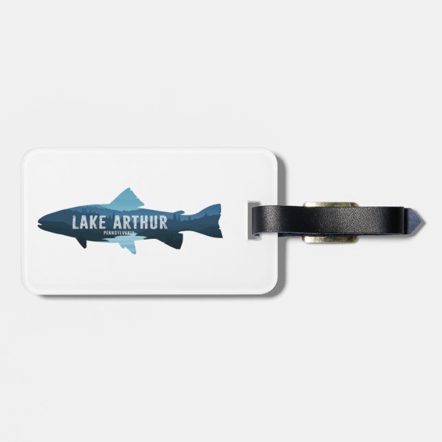 Lake Arthur Pennsylvania Fish Luggage Tag (Back Horizontal)